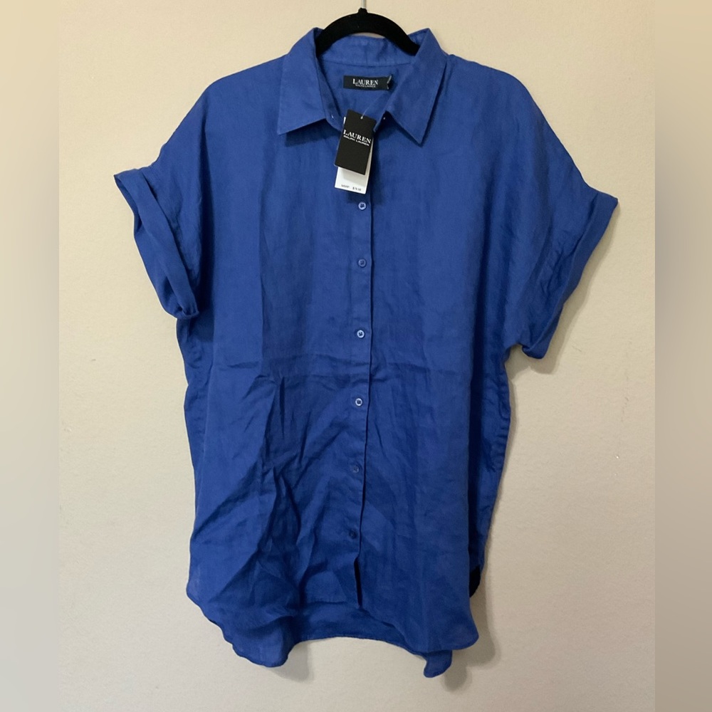 G- Ralph Lauren Blue Linen Shirt